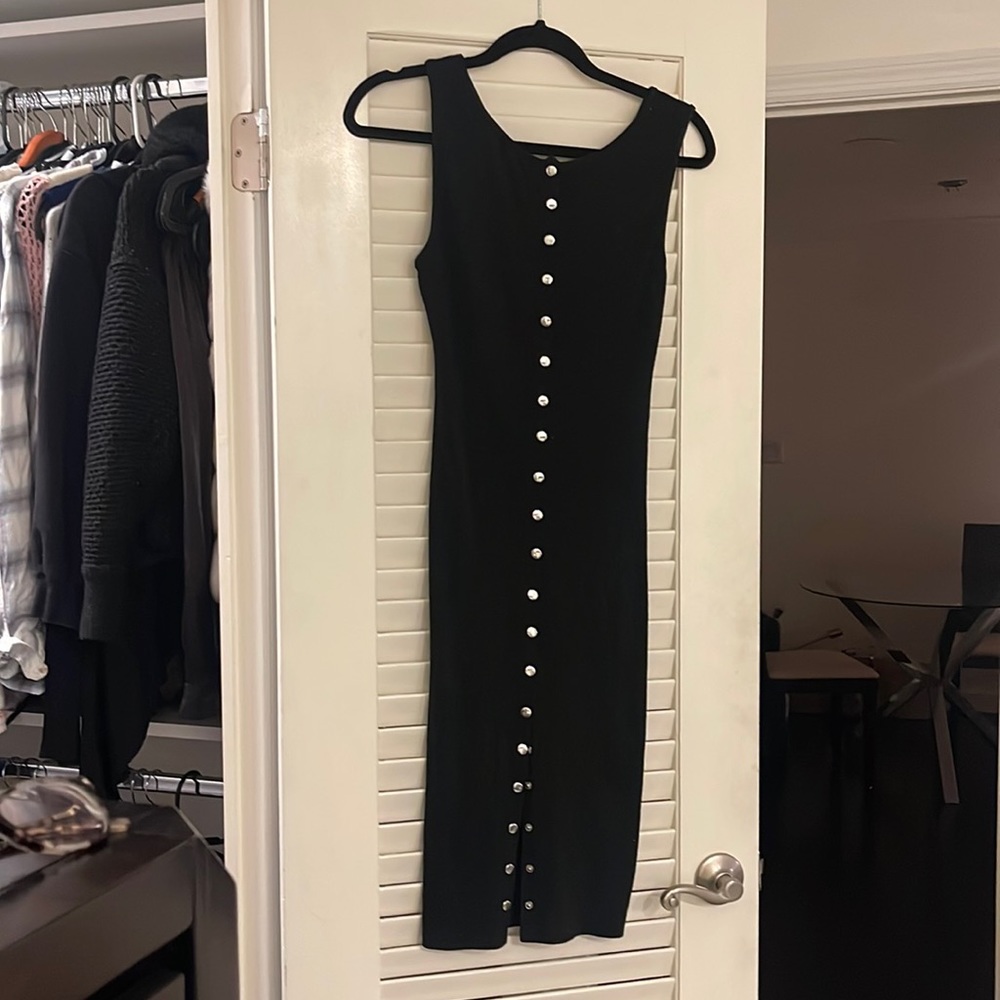 Windsor Black Dress with silver buttons 🖤